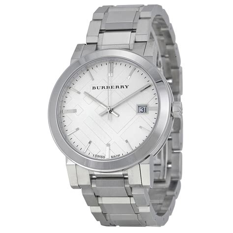 Burberry Silver Dial Stainless Steel Unisex Watch BU9000